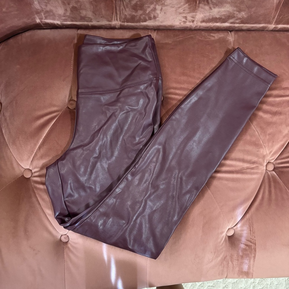 White House Black Market Glossy Purple Leggings